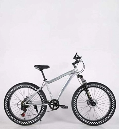 QZ Fat Tire Mountainbike QZ Mens Adult Fat Tire Mountain Bike, Doppelscheibenbremse Strand Schnee Fahrrad, High-Carbon Stahlrahmen-Kreuzer-Fahrrder, 24-Zoll-Rder Autobahn (Color : A, Size : 30 Speed)