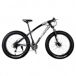 TYSYA Fat Tire Mountainbike Schneefahrräder, 26 Zoll (66 cm), für jedes Gelände, Mountainbike, dicke Reifen, 27 Gänge, doppelte Scheibenbremse, Sandy City Bike, schwarz