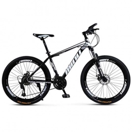 Tbagem-Yjr Fat Tire Mountainbike Tbagem-Yjr Mountain Bike, Doppelscheibenbremse Bike Doppelaufhebung 26-Zoll-Rad Boy Ravine Fahrrad (Color : Black White, Size : 21 Speed)