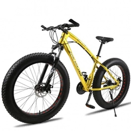 WGYDREAM Fat Tire Mountainbike WGYDREAM Mountainbike Mountain Bike MTB 26 Zoll Mountainbikes 21 / 24 / 30 Geschwindigkeiten Leichtes Aluminium Rahmen Fully Scheibenbremse Mountainbike Mountain Bike MTB (Color : Gold, Size : 24speed)