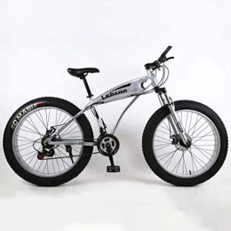 WJSW Fat Tire Mountainbike WJSW Fat Tire Adult Mountainbike, leichte Rahmenräder aus kohlenstoffhaltigem Stahl, Beach Snowmobile Herrenfahrrad, Doppelscheibenbremse 26-Zoll-Räder