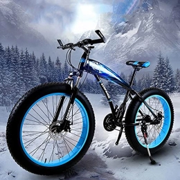 WLWLEO Fat Tire Mountainbike WLWLEO Herren Mountainbike 26 Zoll Fettreifen Fahrrad High-Tensile Carbon Steel-Rahmen, Dual-Scheibenbremse, Strandschnee-Fahrräder für Erwachsene, Last 200 kg, B, 27 Speed