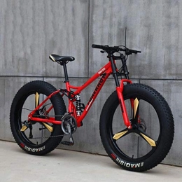 WND Fat Tire Mountainbike WND Fat Bicycle 26 Zoll   Speed ​​Mountainbike für Erwachsene, Rot, 27 Speed