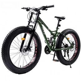 YUANP Fahrräder YUANP 26-Zoll-Mountainbikes Doppelscheibenbrems-Fat-Tire-Mountainbike Hardtail-Mountainbike Verstellbares Sitzrad, Green-26inch21speed