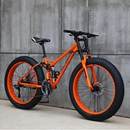 YXGLL Fahrräder YXGLL 26 * 4 Big Tire Fahrrad / Stahl Softail Rahmen Downhill Fashion Beach Bike Snow Bike (orange 27 Speed)