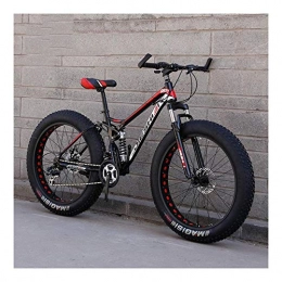 YXIAOL Fat Tire Mountainbike YXIAOL Adult Mountainbikes, Fat Tire Doppelscheibenbremse Hardtail Mountainbike, Big Wheels Fahrrad, High Carbon Carbon Frame 27 Speed, C-26 inch