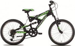 Montana Bike Fahrräder 20 Zoll Fully Mountainbike Montana CRX 6 Gang, Farbe:schwarz-grün