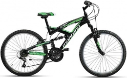 Montana Bike Fahrräder 24 Zoll Fully Mountainbike Montana CRX 18 Gang, Farbe:schwarz-grün