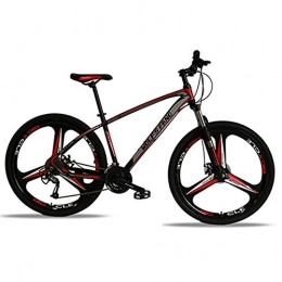 WSS Mountainbike 26 Zoll 21 / 24 / 27 Geschwindigkeit Mountainbike-mechanische Bremse-Geeignet für Outdoor-Fahrräder für Erwachsene Studenten Schwarz Rot-21 Geschwindigkeit