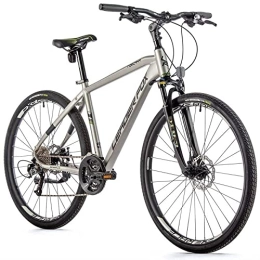 Leaderfox Mountainbike 28 Zoll Crossrad Leader Fox Toscana MTB Bike Shimano 27 Gang Disc Silber Rh 48cm
