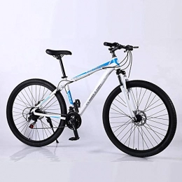 Aigrun Mountainbike 21/24/27 Geschwindigkeit Mountainbike Ultraleichtes Fahrrad Aus Aluminiumlegierung Doppelscheibenbremse Fahrrad Outdoor-Sport Mountainbike-24Speed Weiß Blau