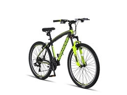Generic Fahrräder ALTEC Camaro Mountainbike für Männer, 27.5 Zoll Räder, 45 cm Alimuniumrahmen, Gabelfederung, Shimano 21 Speed, V-Brakes, Doppelwandige Alufelgen MTB (Schwarz / Lime)