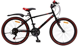 amiGO Mountainbike Amigo Rock - Mountainbike für Jungen und Mädchen - 26 Zoll - Shimano 18-Gang - geeignet ab 150 cm - mit Handbremse, Scheibenbremse und fahrradständer - Schwarz / Rot