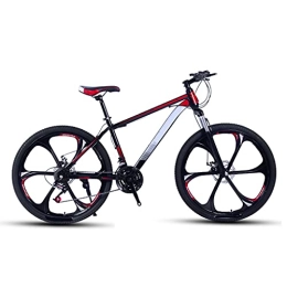 Aoyo Fahrräder Aoyo Rennrad, 27-gang-26-zoll-fahrräder, Doppelte Scheibenbremse Hohe Kohlenstoffstahlrahmen, Variabler Geschwindigkeit Fahrradschockabsorption Rennrad(Color:Verbessertes sechs Schneidrad-Rot)
