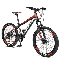 AP.DISHU Fahrräder AP.DISHU 24-Gang Kind Mountainbike Unisex Fahrräder 24-Zoll-Rad Doppelscheibenbremse Federgabel Rot