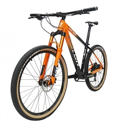 ASEDF Fahrräder ASEDF Leichter Carbon-Mountainbike, 27, 5 / 29 Zoll 12 Geschwindigkeit MTB Mountainbike Hydraulische Scheibenbremse Kohlefaser-Mountainbike orange-29in*17in