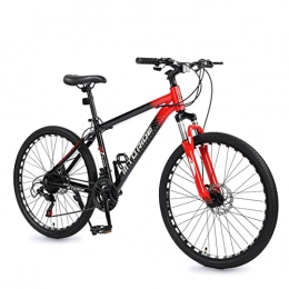AZXV Fahrräder AZXV Erwachsene Mountainbike volles Suspension Hoch-Kohlenstoffstahl-Fahrrad, mechanische doppelte Disc-Bremsen Stoßdämpfendes Verschieben von MTB-Fahrrad, 21 Geschwindig red