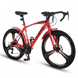 AZXV Fahrräder AZXV Mountainbike, Federung mit hoher Kohlenstoffstahl MTB-Fahrrad, 21-Geschwindigkeiten Antriebsstrang, Aluminiumrahmen 26-Zoll-Räder, Dual-Scheibenbremse 3-Speichen, Ei red