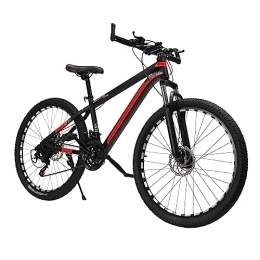 Bathrena 26-Zoll-Mountainbike, Fahrrad Scheibenbremse, 21-Gang-Schaltung, Sportliches Erscheinungsbild, Vollfederung, Fully MTB, Jungen-Fahrrad & Herren-Fahrrad (Rot)