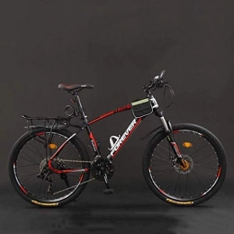 HongLianRiven Mountainbike BMX Fahrrad, 24 Zoll 21 / 24 / 27 / 30 Geschwindigkeit Mountain Bikes, Hard Tail-Gebirgsfahrrad, Leicht Fahrrad mit verstellbarem Sitz, Doppelscheibenbremse 6-24 ( Color : Black red , Size : 21 Speed )