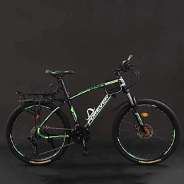 HongLianRiven Mountainbike BMX Fahrrad, 26 Zoll 21 / 24 / 27 / 30 Geschwindigkeit Mountain Bikes, Hard Tail-Gebirgsfahrrad, Leicht Fahrrad mit verstellbarem Sitz, Doppelscheibenbremse 6-24 ( Color : Black green , Size : 27 Speed )