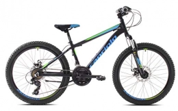 breluxx Fahrräder breluxx® 24 Zoll Mountainbike FS Aluminium ZED Sport D1, Scheibenbremsen - schwarz blau, 21 Gang Shimano - Made in EU