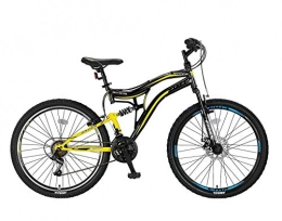 breluxx Fahrräder breluxx 26 Zoll Mountainbike Vollfederung Stitch Sport 2D, Scheibenbremsen - gelb, 21 Gang Shimano, inkl. Schutzbleche + Reflektoren - Modell 2019