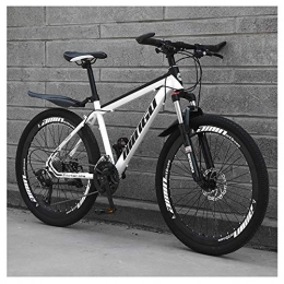 COSCANA Fahrräder COSCANA Mountainbike 21-30 Geschwindigkeiten Mit 17"High Carbon Stahlrahmen Und Vorderradaufhängung, Doppelscheibenbremse MountainbikeWhite-30 Speed