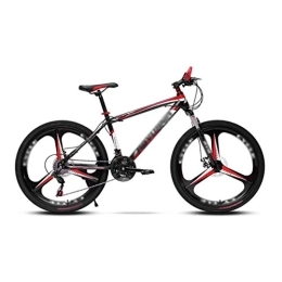 COUYY Fahrräder COUYY Fahrrad Mountainbike 21 / 24 Geschwindigkeit mit Doppelscheibenbremse, Erwachsener MTB mit hoher Kohlenstoffstahl, Hardtail-Fahrrad mit verstellbarem Sitz, Rot, 24 Speed