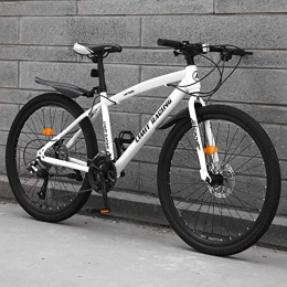 DGAGD Fahrräder DGAGD 24-Zoll-Mountainbike-Fahrrad Erwachsene Einrad-Speichenrad mit Variabler Geschwindigkeit-Weiß_24 Geschwindigkeit