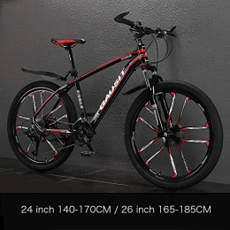 DODOBD Mountainbike Effect 26 Zoll Mountainbike, geeignet ab 165 cm-185cm, 27 Gang-Schaltung, Gabelfederung, Jungen-Fahrrad Herren-Fahrrad,Bleu Noir