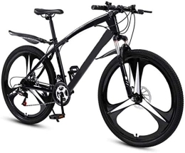 Generic  Elektrische E-Bikes 26-Zoll-Mountainbikes, Hardtail-Mountainbike mit Doppelscheibenbremse, Unisex-Outdoor-Fahrrad, vollgefederte MTB-Bikes, Outdoor-Rennradfahren, 24 Gänge, Schwarz 3 Speichen