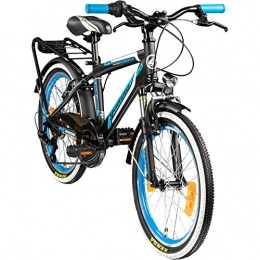 Galano Fahrräder Galano 20 Zoll MTB Jugendfahrrad Adrenalin Kinderfahrrad Mountainbike, Farbe:Schwarz / Blau