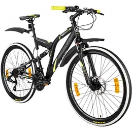 Galano Fahrräder Galano 26 Zoll MTB Fully Volt DS Mountainbike Scheibenbremsen Jugendfahrrad (schwarz / grün)