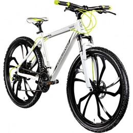 Galano Fahrräder Galano 650B MTB Hardtail Mountainbike 27, 5 Zoll Primal Fahrrad Mountain Bike (weiß / grün, 50 cm)