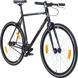 Galano Fahrräder Galano 700C 28 Zoll Fixie Singlespeed Bike Blade 5 Farben zur Auswahl, Rahmengrösse:59 cm, Farbe:schwarz / schwarz