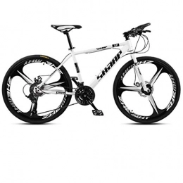 GBX Fahrräder GBX Fahrrad, 24-Zoll-Mountainbike, Doppelscheibenbremse / Rahmenrder Aus Kohlenstoffhaltigem Stahl, Strand-Schneemobilfahrrad, Aluminiumlegierungsrder, Wei, 27-Gang