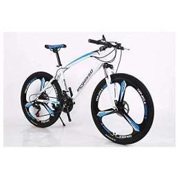 GUOCAO Fahrräder GUOCAO Mountainbike mit Federgabel, 2130 Gänge, Mountainbike mit Scheibenbremse, leichter Rahmen aus Karbonstahl, für den Außenbereich (Farbe: Weiß, Größe: 27 Gänge)