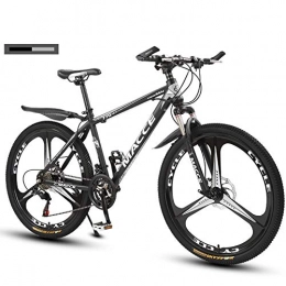 Hadishi Mountainbike Hadishi Country Mountain Bike, 26 Pouces Trois Roues De Coupe Double Frein À Disque Country Double Off-Road Gearshift Bicycle, High-Carbon Steel Frame Racing VTT, Silber, 21 Speed