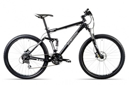 HAWK Bikes Fahrräder HAWK Blackline 22 SFB-FS - Fully MTB 27, 5 Zoll, 100 mm Federweg (Black, L)