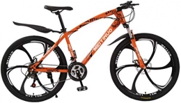 HCMNME Mountainbike HCMNME Mountainbikes, Mountainbike Fahrrad 26 Zoll Scheibenbremse Erwachsene Fahrrad Sechs Cutter Räder Aluminiumrahmen mit Scheibenbremsen (Color : Orange, Size : 27 Speed)