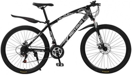 HCMNME Mountainbike HCMNME Mountainbikes, Mountainbike Fahrrad 26 Zoll Scheibenbremse Erwachsene Fahrrad Speichen Rad Aluminiumrahmen mit Scheibenbremsen (Color : Black, Size : 24 Speed)