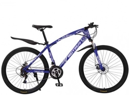 HCMNME Mountainbike HCMNME Mountainbikes, Mountainbike Fahrrad 26 Zoll Scheibenbremse Erwachsene Fahrrad Speichen Rad Aluminiumrahmen mit Scheibenbremsen (Color : Blue, Size : 27 Speed)