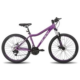 Hiland Fahrräder Hiland 26 Zoll MTB Mountainbike mit Aluminiumrahmen 21 Geschwindigkeiten Speed Doppelscheibenbremse Lock-Out Federgabel Violett