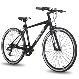 ROCKSHARK Fahrräder Hiland 700c Trekking Bike Cityrad Damenrad Shimano 7 Gang Tiefem Durchstieg Hybrid Fahrrad Pendlerfahrrad für Frauen