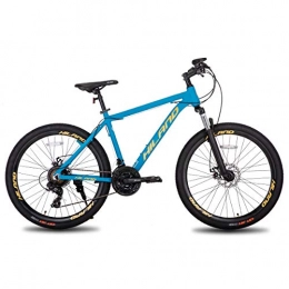 Hiland Fahrräder Hiland Mountainbike aus Aluminium, 26 Zoll, 24 Gänge, mit Shimano-Scheibenbremse, Rahmengröße 16, 5 blau