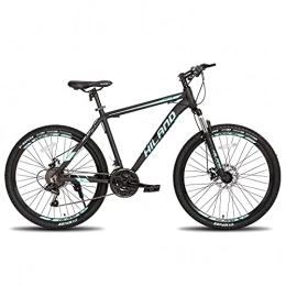 Hiland Fahrräder HILAND Mountainbike MTB mit 26 Zoll Speichenrädern Aluminiumrahmen 21 Gang Schaltung Scheibenbremse Federgabel schwarz