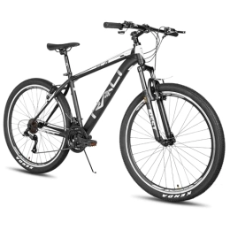 HH HILAND  HILAND RALI Tierra 27, 5 Zoll Hardtail-Mountainbike MTB Leichter Stahlrahmen 21-Gang V-Bremse Fahrrad MTB Geeignet für Damen und Herren Schwarz / Weiß