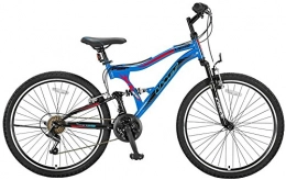 Hoopfietsen Fahrräder Hoopfietsen 24 Zoll Jungen Fully Mountainbike 21 Gang Albatros, Farbe:blau-rot
