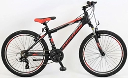 Hoopfietsen Fahrräder Hoopfietsen 24 Zoll Jungen Mountainbike 21 Gang Mirage, Farbe:schwarz-rot